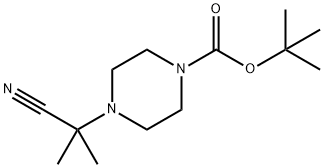 4-(2-氰基丙烷-2-基)哌嗪-1-羧酸叔丁酯 结构式