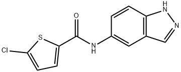 5-chloro-N-(1H-indazol-5-yl)thiophene-2-carboxamide 结构式