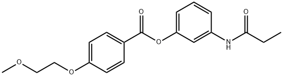 [3-(propanoylamino)phenyl] 4-(2-methoxyethoxy)benzoate 结构式