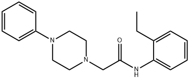 N-(2-ethylphenyl)-2-(4-phenylpiperazin-1-yl)acetamide 结构式