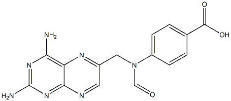 Benzoic acid, 4-[[(2,4-diamino-6-pteridinyl)methyl]formylamino]- 结构式