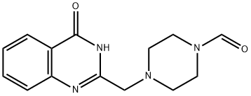 4-(4-Oxo-3,4-dihydro-quinazolin-2-ylmethyl)-piperazine-1-carbaldehyde 结构式