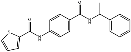 N-{4-[(1-phenylethyl)carbamoyl]phenyl}thiophene-2-carboxamide 结构式