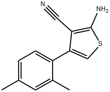 2-氨基-4-(2,4-二甲基苯基)噻吩-3-甲腈 结构式