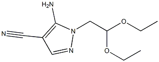 1H-Pyrazole-4-carbonitrile,5-amino-1-(2,2-diethoxyethyl)- 结构式