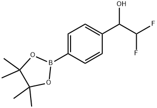 2,2-二氟-1-(4-(4,4,5,5-四甲基-1,3,2-二噁硼戊环-2-基)苯基)乙醇 结构式