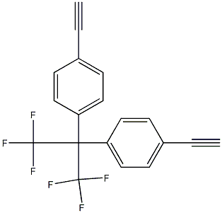 4,4'-(全氟丙烷-2,2-二基)双(乙炔基苯) 结构式