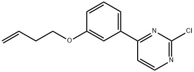 4-(3-(4-(1-丁烯)氧基)苯基)-2-氯嘧啶 结构式