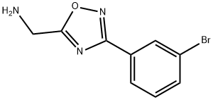 [3-(3-bromophenyl)-1,2,4-oxadiazol-5-yl]methanamine 结构式