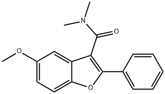 5-methoxy-N,N-dimethyl-2-phenylbenzofuran-3-carboxamide 结构式