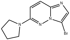 1-{3-bromoimidazo[1,2-b]pyridazin-6-yl}pyrrolidine 结构式