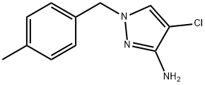4-chloro-1-(4-methylbenzyl)-1H-pyrazol-3-amine 结构式