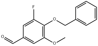 4-Benzyloxy-5-fluoro-3-methoxybenzaldehyde 结构式