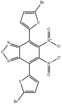 4,7-双(5-溴噻吩-2-基)-5,6-二硝基-2,1,3-苯并噻二唑 结构式