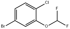 4-bromo-1-chloro-2-(difluoromethoxy)benzene 结构式