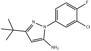 5-tert-Butyl-2-(3-chloro-4-fluoro-phenyl)-2H-pyrazol-3-ylamine 结构式