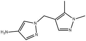 1-[(1,5-二甲基-1H-吡唑-4-基)甲基]-1H-吡唑-4-胺 结构式