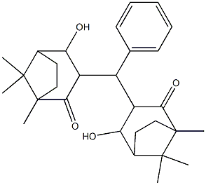 2-hydroxy-3-[(2-hydroxy-5,8,8-trimethyl-4-oxo-3-bicyclo[3.2.1]octanyl)-phenylmethyl]-5,8,8-trimethylbicyclo[3.2.1]octan-4-one 结构式