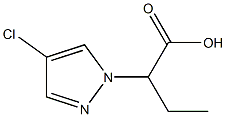 2-(4-氯-1H-吡唑-1-基)丁酸 结构式