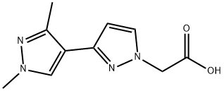 (1',3'-Dimethyl-1H,1'H-3,4'-bipyrazol-1-yl)acetic acid 结构式