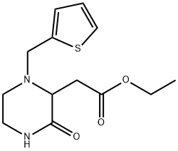 ethyl [3-oxo-1-(2-thienylmethyl)-2-piperazinyl]acetate 结构式