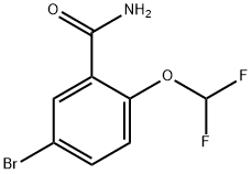 5-溴-2-(二氟甲氧基)苯甲酰胺 结构式