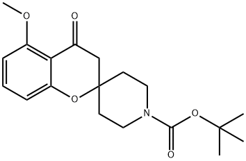 5-甲氧基-4-氧代螺[苯并二氢吡喃-2,4 '-哌啶]-1 '-羧酸叔丁酯 结构式