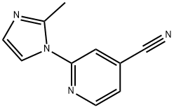 2-(2-甲基-1H-咪唑-1-基)吡啶-4-甲腈 结构式