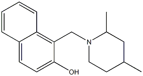 2-Naphthalenol,1-[(2,4-dimethyl-1-piperidinyl)methyl]- 结构式