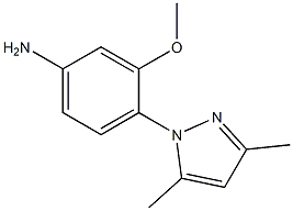 4-(3,5-二甲基-1H-吡唑-1-基)-3-甲氧基苯胺 结构式