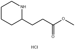 methyl 3-(2-piperidinyl)propanoate hydrochloride 结构式