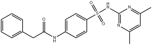 N-(4-(N-(4,6-dimethylpyrimidin-2-yl)sulfamoyl)phenyl)-2-phenylacetamide 结构式