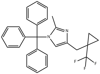 2-甲基-4-((1-(三氟甲基)环丙基)甲基)-1-三苯甲基-1H-咪唑 结构式