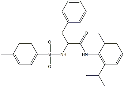 2-[(4-methylphenyl)sulfonylamino]-N-(2-methyl-6-propan-2-ylphenyl)-3-phenylpropanamide 结构式