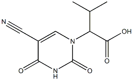 2-(5-Cyano-2,4-dioxo-3,4-dihydro-2H-pyrimidin-1-yl)-3-methyl-butyric acid 结构式