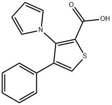 4-Phenyl-3-pyrrol-1-yl-thiophene-2-carboxylic acid 结构式