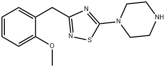 1-{3-[(2-methoxyphenyl)methyl]-1,2,4-thiadiazol-5-yl}piperazine 结构式