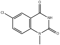 2,4(1H,3H)-喹唑啉二酮,6-氯-1-甲基- 结构式