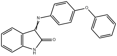 3-[(4-phenoxyphenyl)imino]-1,3-dihydro-2H-indol-2-one 结构式