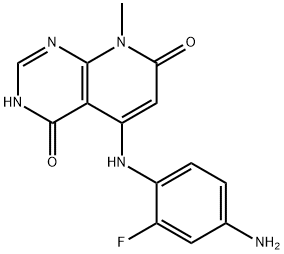 5-(4-AMINO-2-FLUOROPHENYLAMINO)-8-METHYLPYRIDO[2,3-D]PYRIMIDINE-4,7(3H,8H)-DIONE 结构式