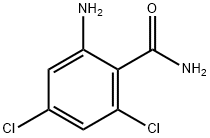 2-氨基-4,6-二氯苯甲酰胺 结构式