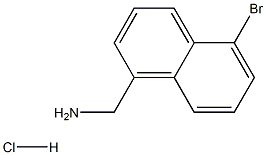 (5-溴萘-1-基)甲胺盐酸盐 结构式