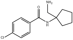 N-(1-(Aminomethyl)cyclopentyl)-4-chlorobenzamide 结构式
