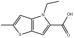 4-ethyl-2-methyl-4H-thieno[3,2-b]pyrrole-5-carboxylic acid 结构式