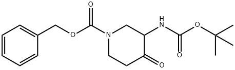 苯基 3-((叔丁基氧羰基)胺基)-4-氧基吡啶-1-羧酸苄酯 结构式