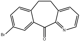 9-溴-5,6-二氢-11H-苯并[5,6]环庚烷[1,2-B]吡啶-11-酮 结构式