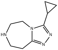 5H-1,2,4-TRIAZOLO[4,3-D][1,4]DIAZEPINE, 3-CYCLOPROPYL-6,7,8,9-TETRAHYDRO- 结构式