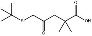 5-(叔-丁基硫代)-2,2-二甲基-4-氧亚基戊酸 结构式