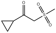 1-环丙基-2-甲磺酰乙烷-1-酮 结构式