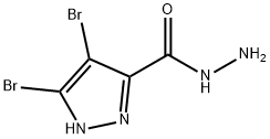 3,4-二溴-1H-吡唑-5-碳酰肼 结构式